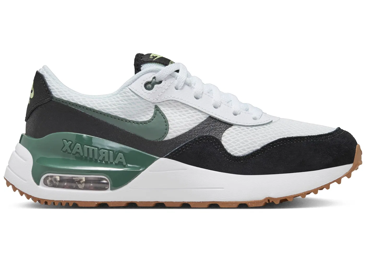 Детские кроссовки Lifestyle Nike Air Max SYSTM Nike, White/Black/Barely Volt/Vintage Green
