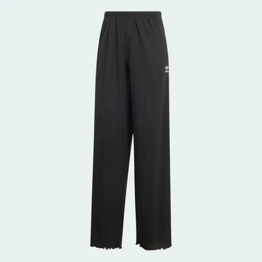 Женские спортивные брюки свободного кроя с зубчатым краем adidas Essentials Scalloped Edge Trousers, Черный — фото 4