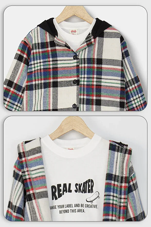 Детский комплект для мальчиков с принтом Lumberjack Shirt Dmb Boys & Girls, Black — фото 4