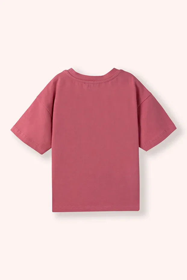 Детская футболка для девочек с вышивкой Panço, 020-Fuchsia — фото 3