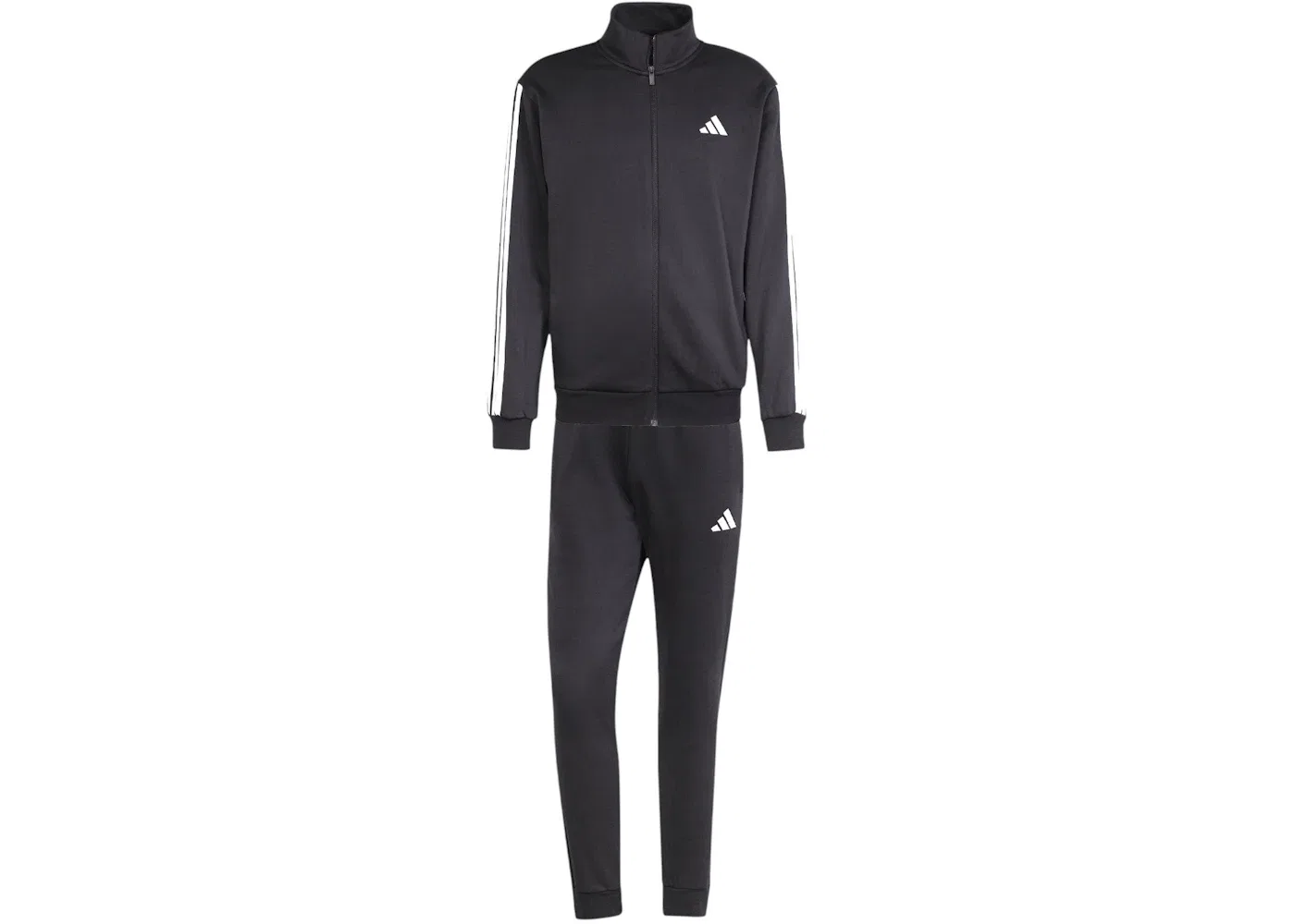 Мужской спортивный костюм из футера с лампасами Adidas, Black