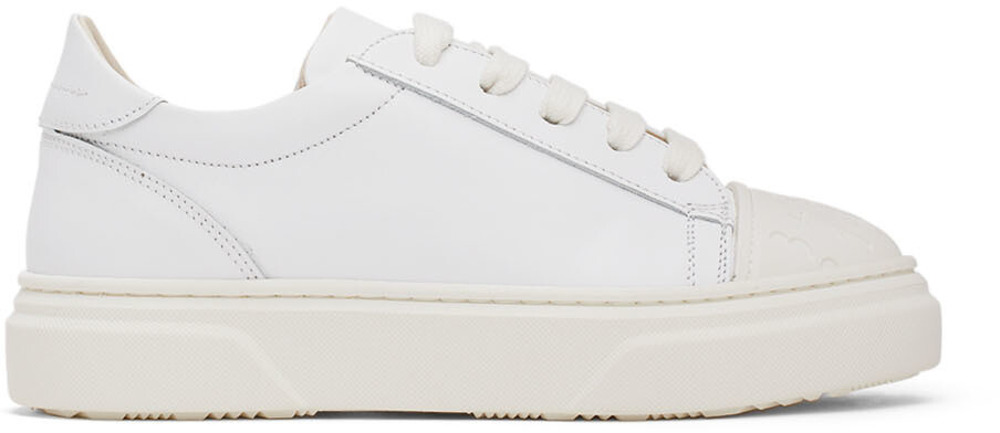 

Детские белые кроссовки на шнуровке MM6 Maison Margiela