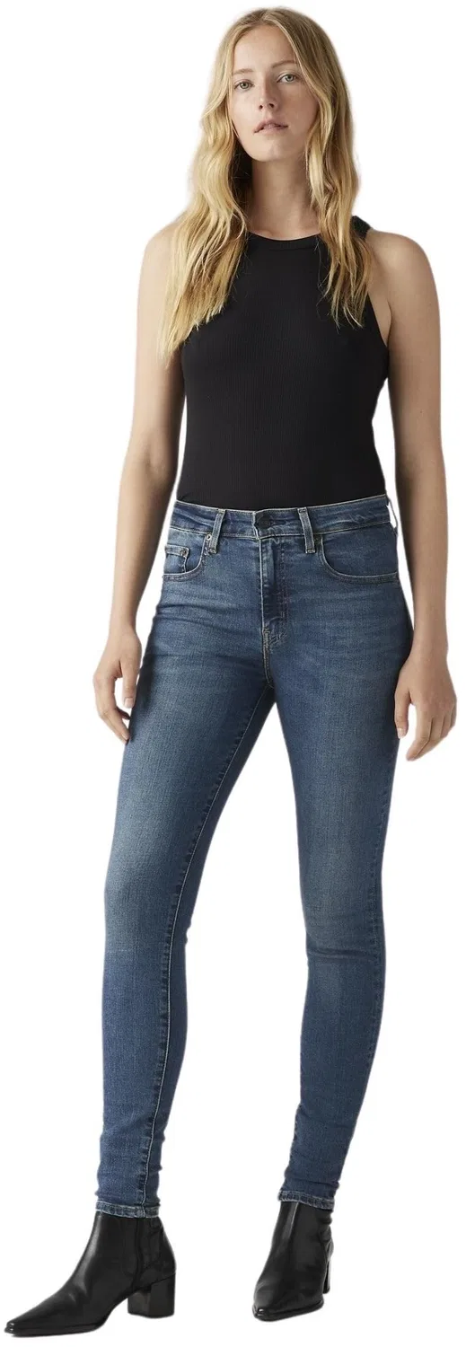 Женские джинсы с высокой посадкой Levi's 721 High Rise Skinny, Blue Wave Dark — фото 4