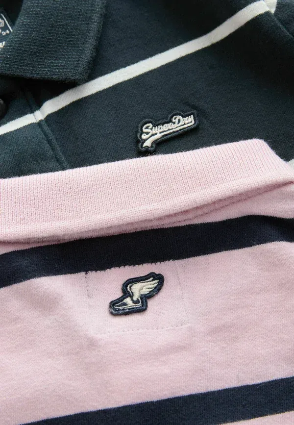 Комплект из 2 поло, хлопок, Regular fit, Superdry & Co, navy, pink, темно-синий/розовый — фото 3