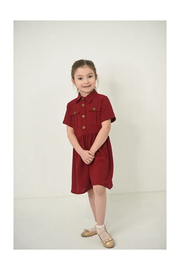 Детское платье из крепа Bluence, Burgundy