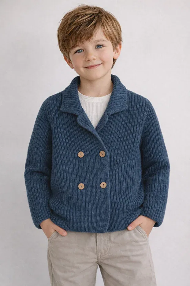 Детский кардиган для мальчиков с длинным рукавом Thessaloniki Jacket Minora, Indigo