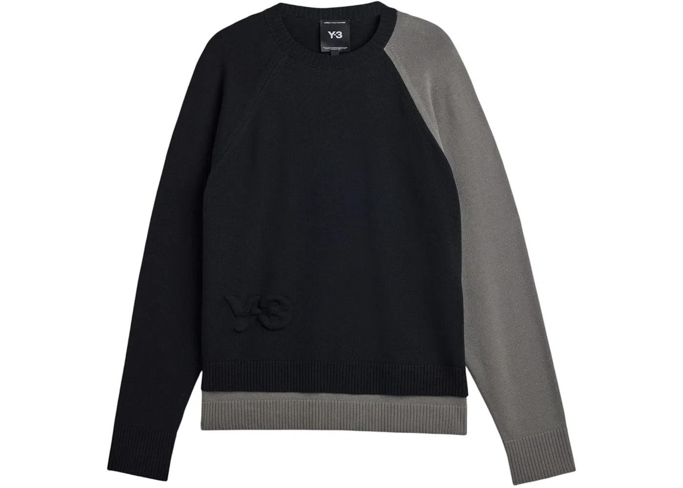 Мужской свитшот Y-3 Logo Knit Crewneck Adidas, Black