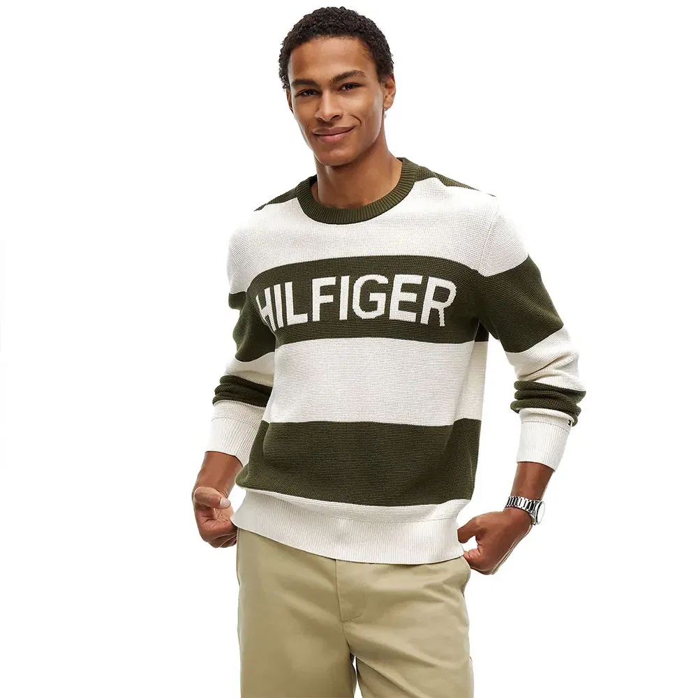 Мужской свитшот с вафельным узором Tommy hilfiger, Green