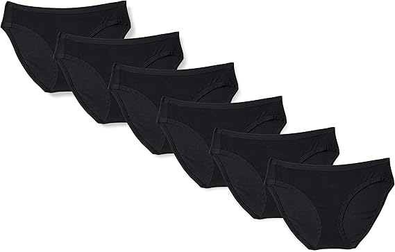 

Комплект трусов Amazon Essentials Cotton Brief Underwear, 6 предметов, черный