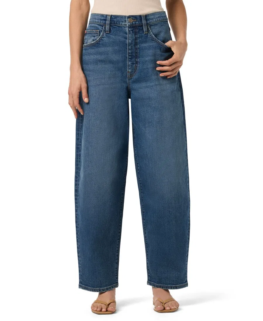 Джинсы с высокой посадкой и широкими штанинами, модель Barrel-Leg Hudson Jeans, Fergana