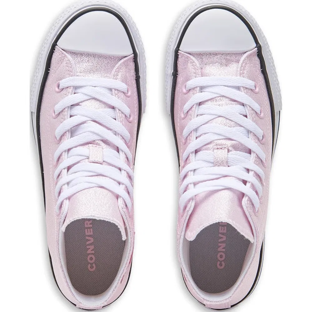 Детские высокие кеды Chuck Taylor All Star Lift Converse, Pink Glitter — фото 4