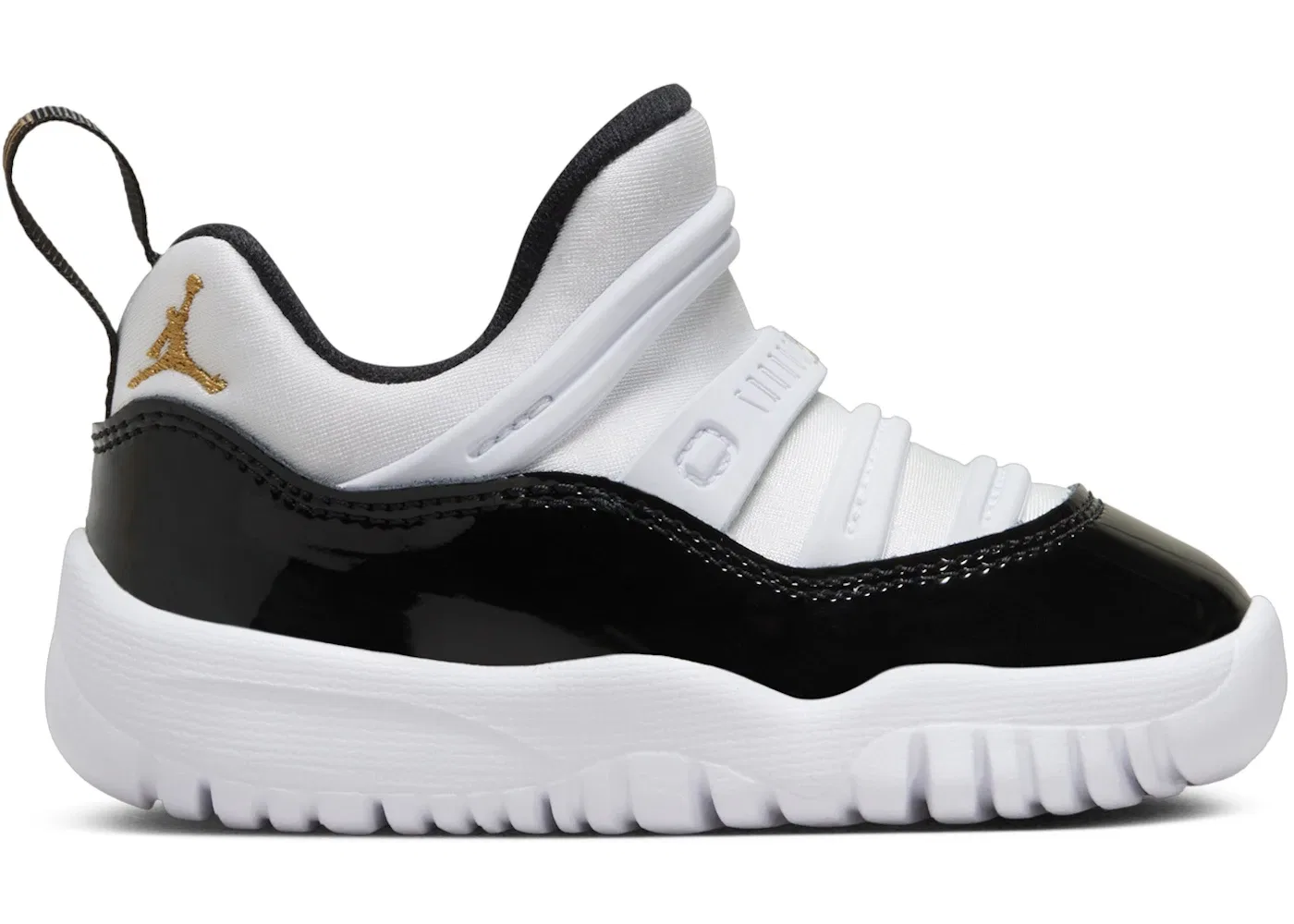Детские кроссовки Lifestyle Jordan 11 Retro Little Flex, White/Black/Metallic Gold