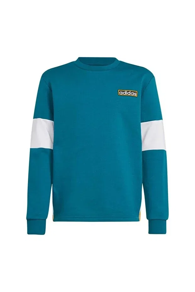 Детское худи для девочек хлопковое Crew Kids Sweatshirt Adidas, Blue