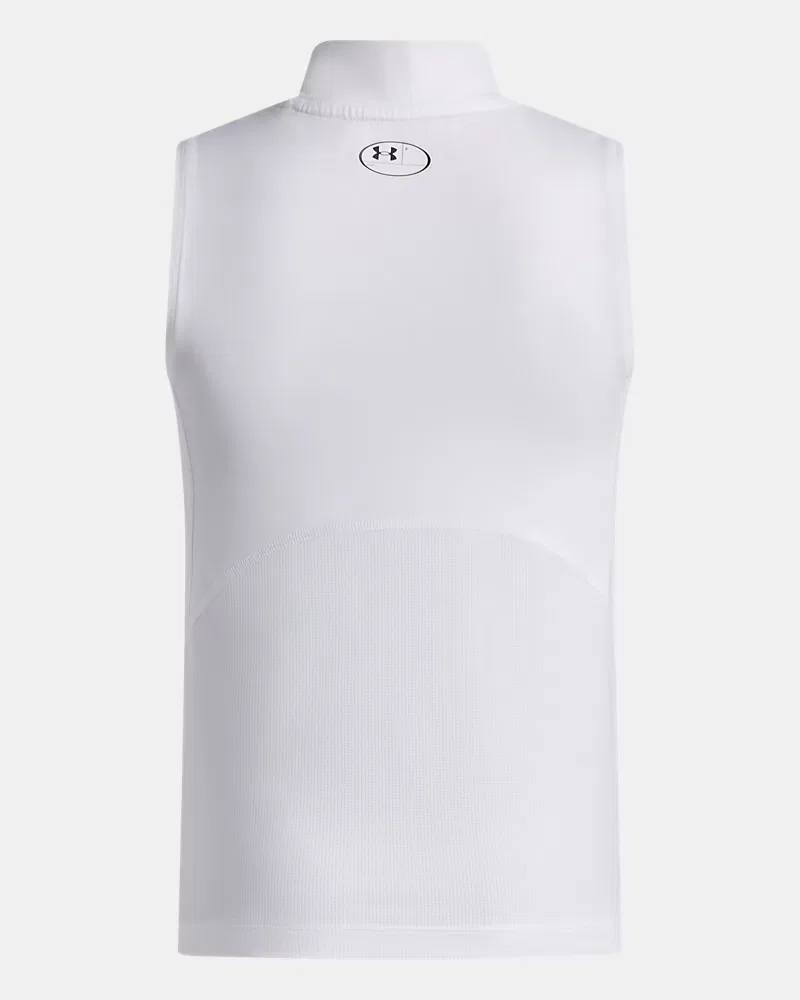Майка-базовый слой для мальчиков с вентиляционными вставками HeatGear Mock UnderArmour, White/Black — фото 2