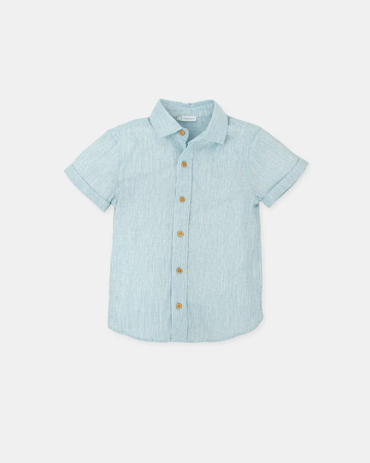 Детская рубашка для мальчиков с коротким рукавом Tutto Piccolo, Azul Celeste