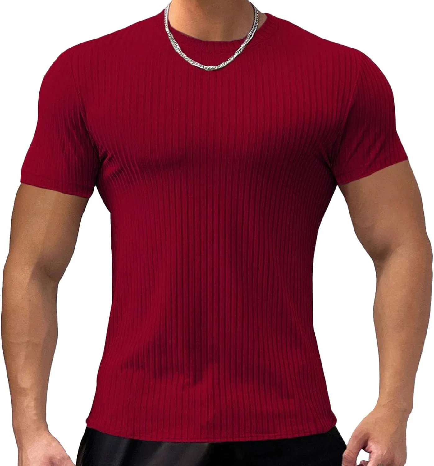 Мужская футболка с круглым вырезом Basic, Red
