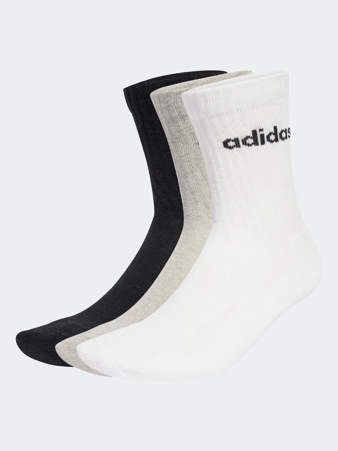 Носки высокие с амортизацией, модель Linear adidas, серый — фото 2