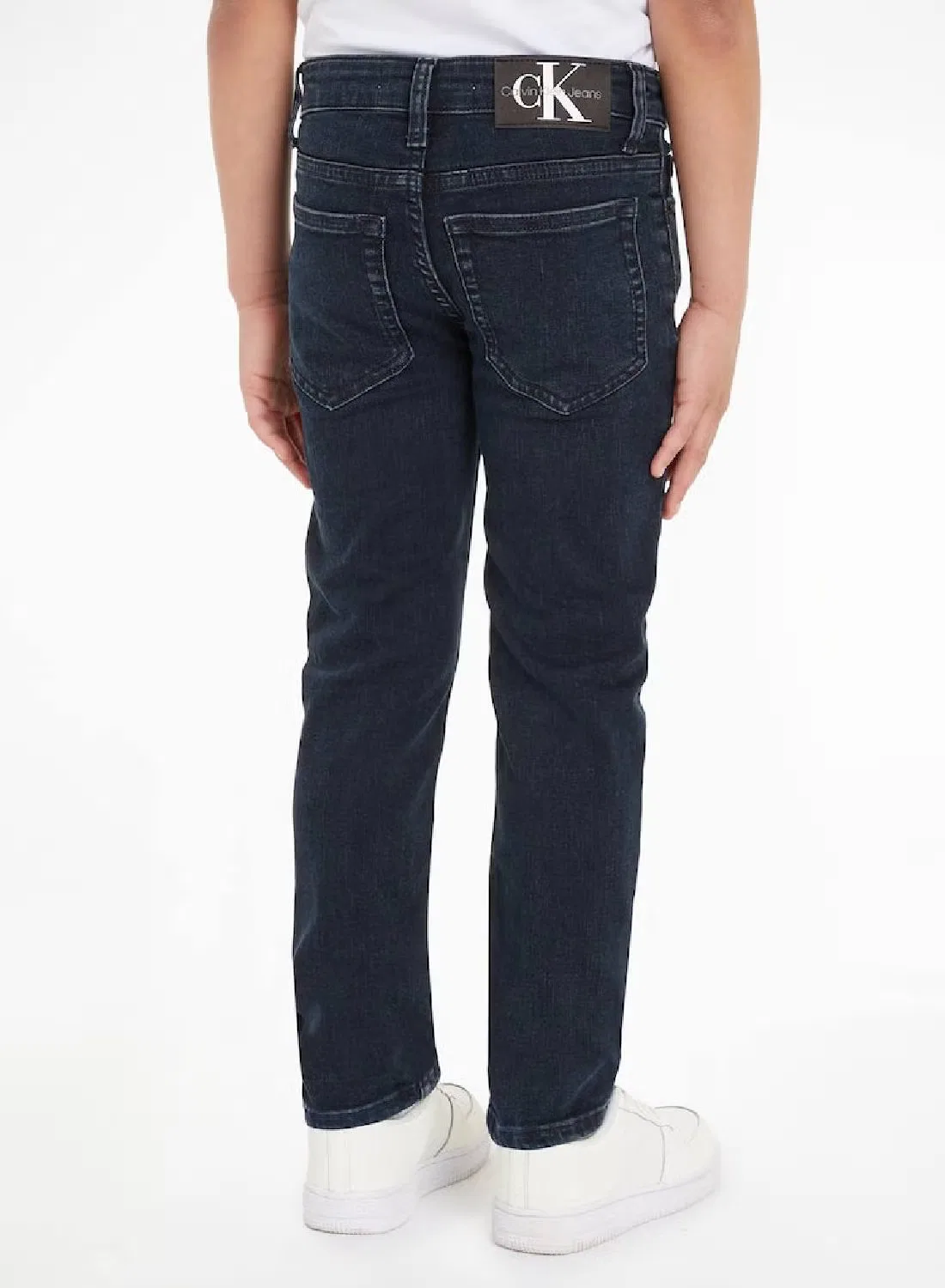 Джинсы прямые с посадкой mid rise, модель Slim fit, Calvin Klein Jeans, синий — фото 3