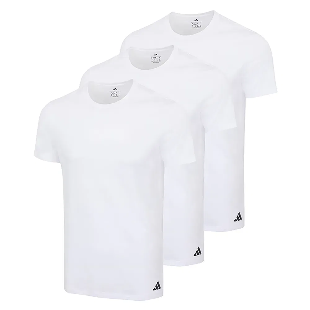 Термобелье короткий рукав хлопковое 3 шт. Adidas, белый — фото 3
