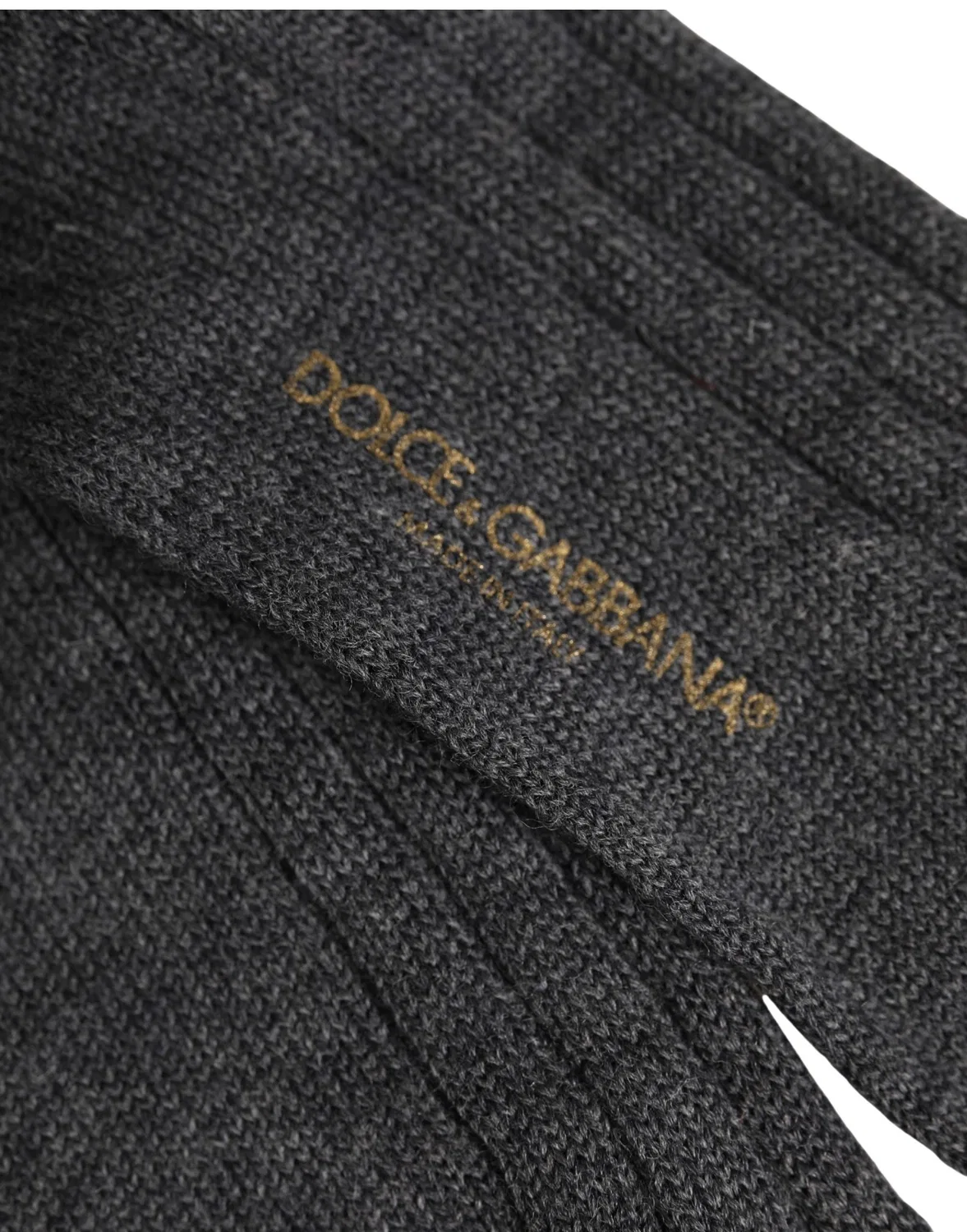 Мужские носки с логотипом до колена Dolce & Gabbana, Dark Gray — фото 4