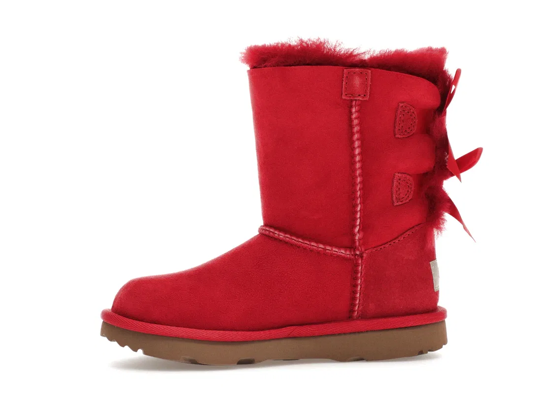 Детские ботинки на шнуровке UGG Bailey Bow II Boot, Ribbon Red — фото 3