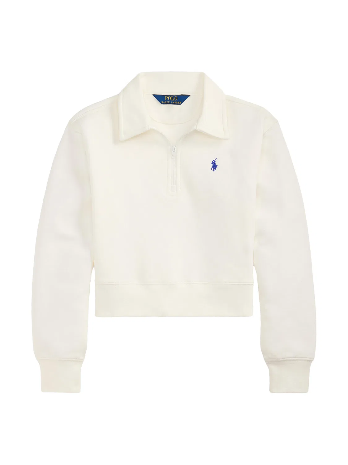 Свитшот свободного кроя для девочки Polo Ralph Lauren, белый