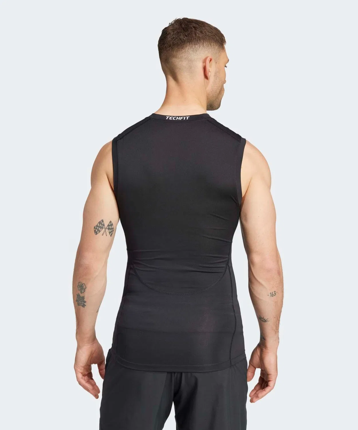 Мужская компрессионная майка без рукавов с технологией AEROREADY Adidas, Black — фото 2