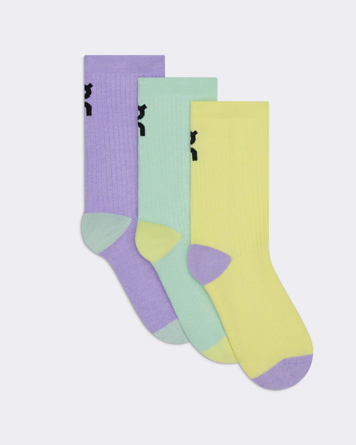 Детские высокие носки с логотипом, комплект из трех пар, Logo Sock High 3P, On, Bloom/Creek — фото 3