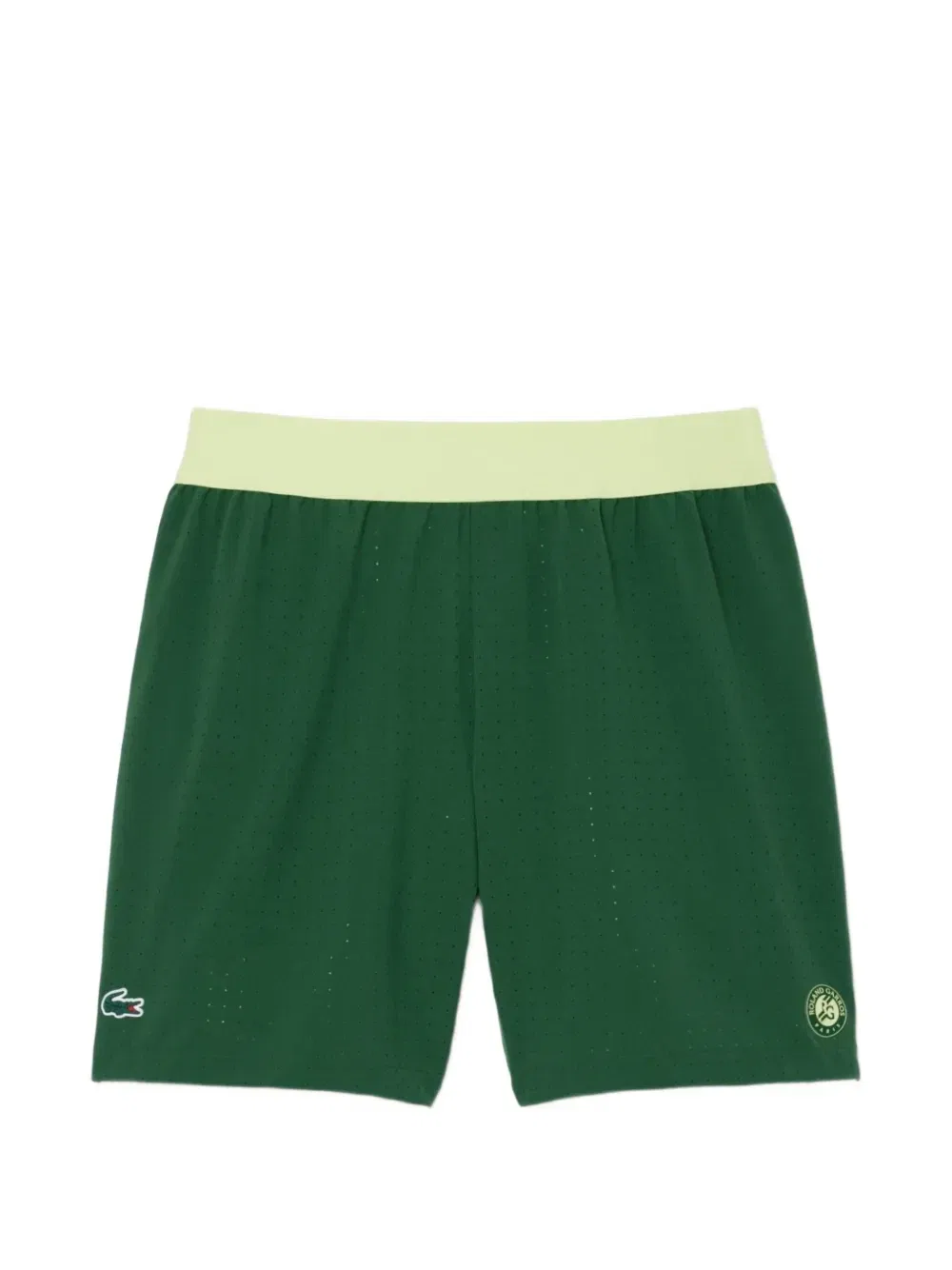 Шорты с перфорацией из коллаборации с Roland Garros Lacoste, зеленый