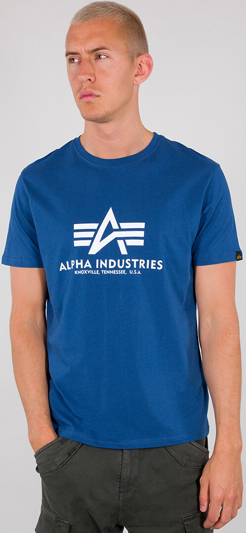 

Футболка Alpha Industries Basic, сине-белая
