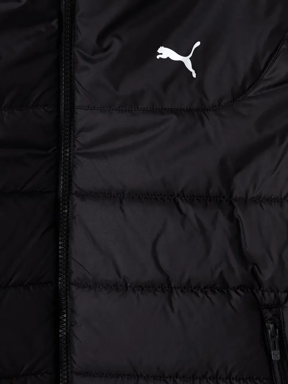 Куртка-пуховик с капюшоном и логотипом Puma Kids, черный — фото 3