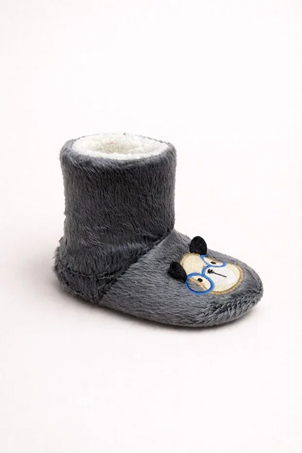 Детские тапочки для девочек с рисунком Numix Baby Kids, Gray — фото 4