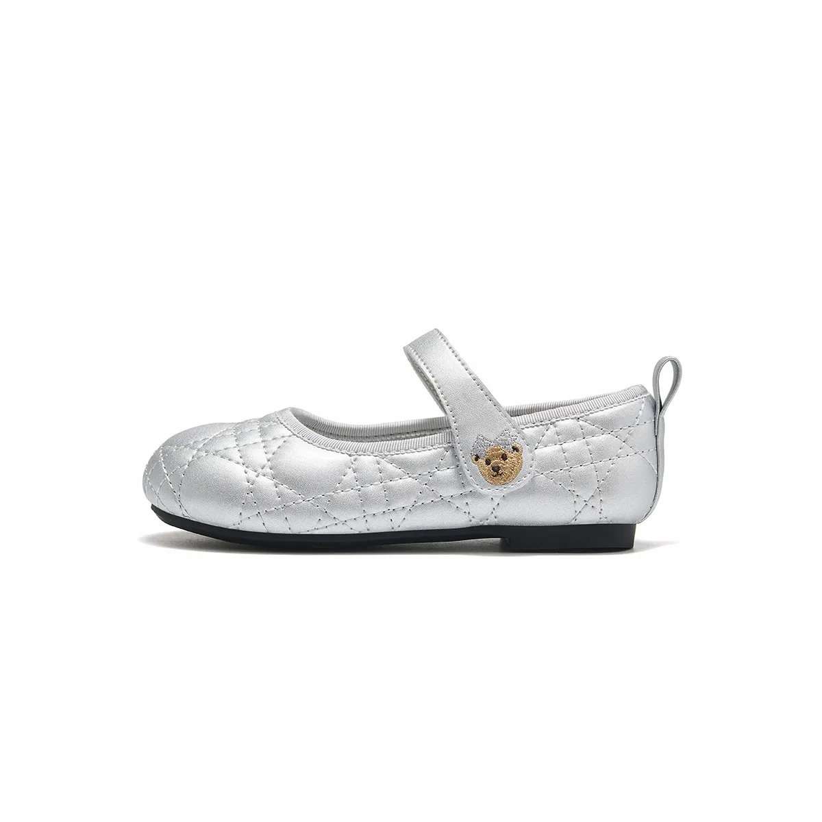 Детские танцевальные туфли из микрофибры Shimmering Silver Teenie Weenie, Серебристый