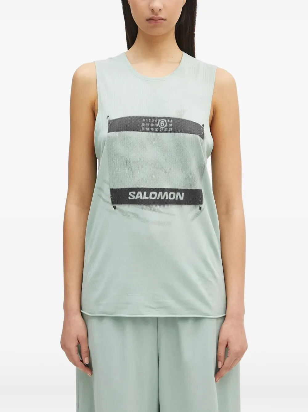 

Топ с принтом из коллаборации с Salomon MM6 Maison Margiela, синий