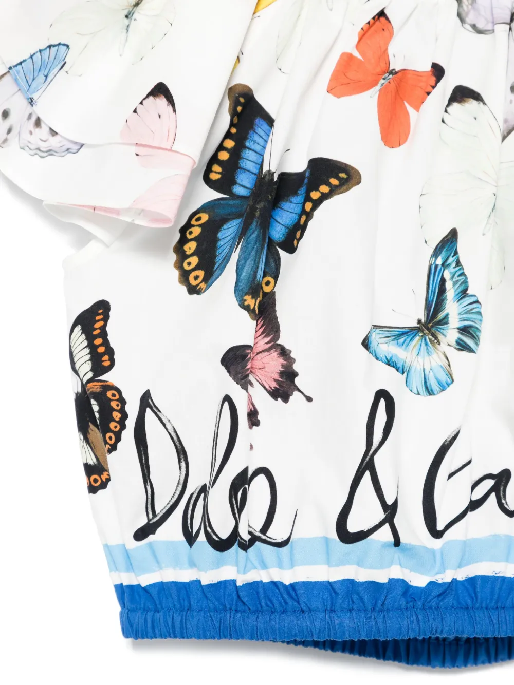 Поплиновая блузка с принтом Dolce & Gabbana Kids, белый — фото 3