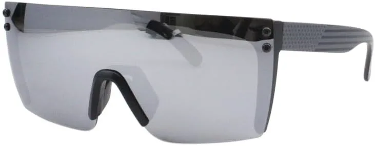 

Солнцезащитные очки PASTL с поляризованными линзами, квадратной оправой, спортивного стиля, защита от ультрафиолета UV400, Black-gray Flag (Silver Mirror)