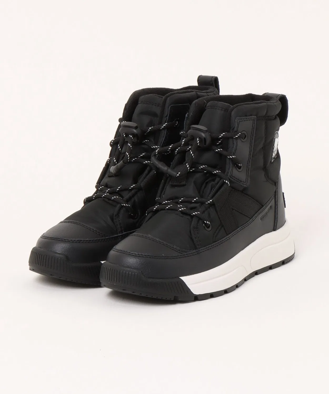 Ботинки зимние SOREL Youth Whitney 3 Mid WP, водонепроницаемые, утеплённые, чёрные