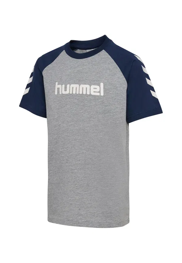 Футболка с принтом Hummel, серый меланж — фото 4
