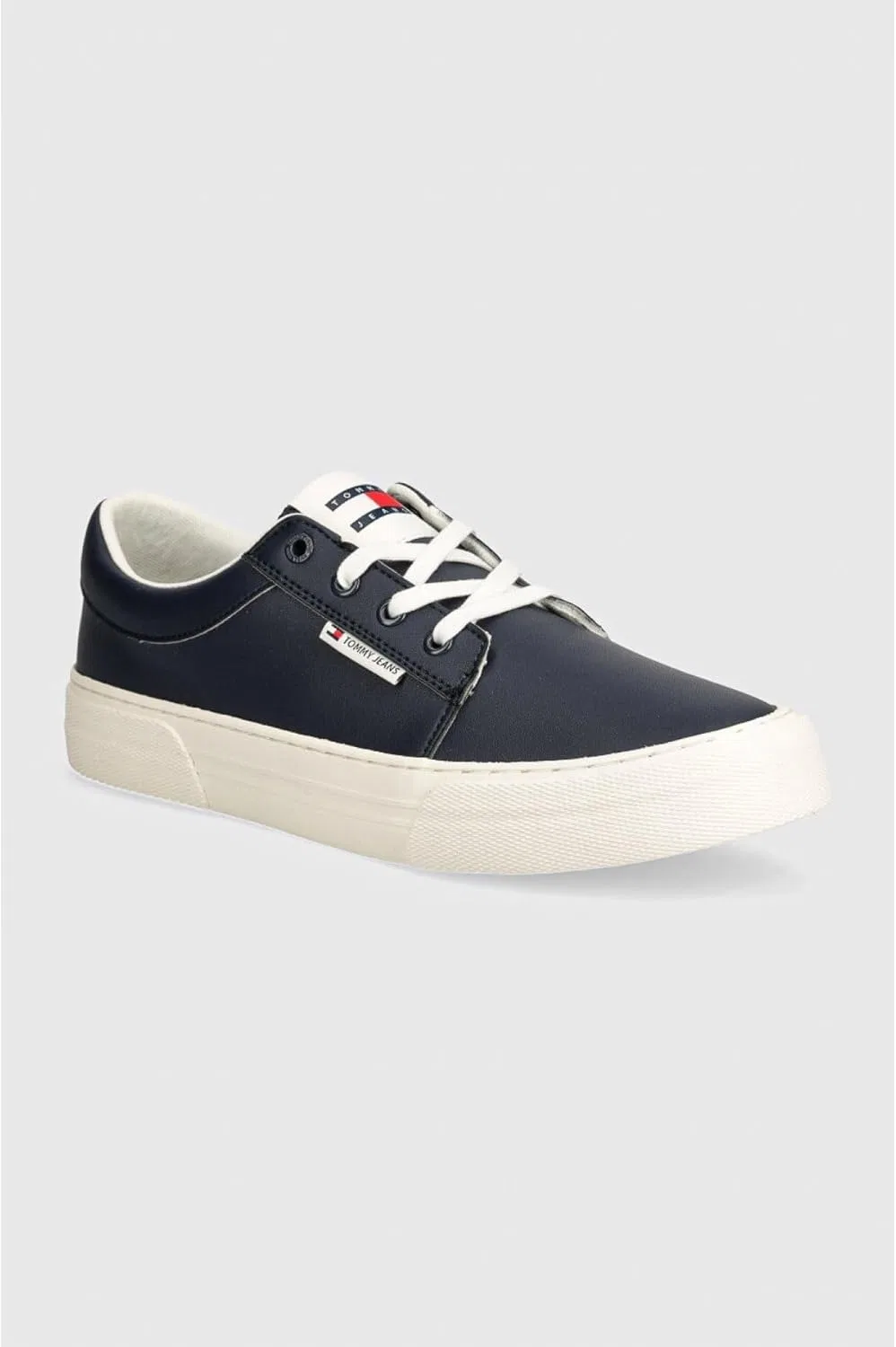 Кроссовки Tommy Jeans Herren Vulcanized Sneaker Skater Derby Schuhe, Blue Dark Night Navy — фото 3