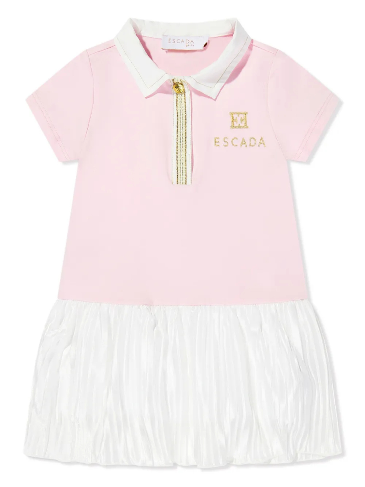 

Платье Escada Kids с вышитым логотипом, розовый