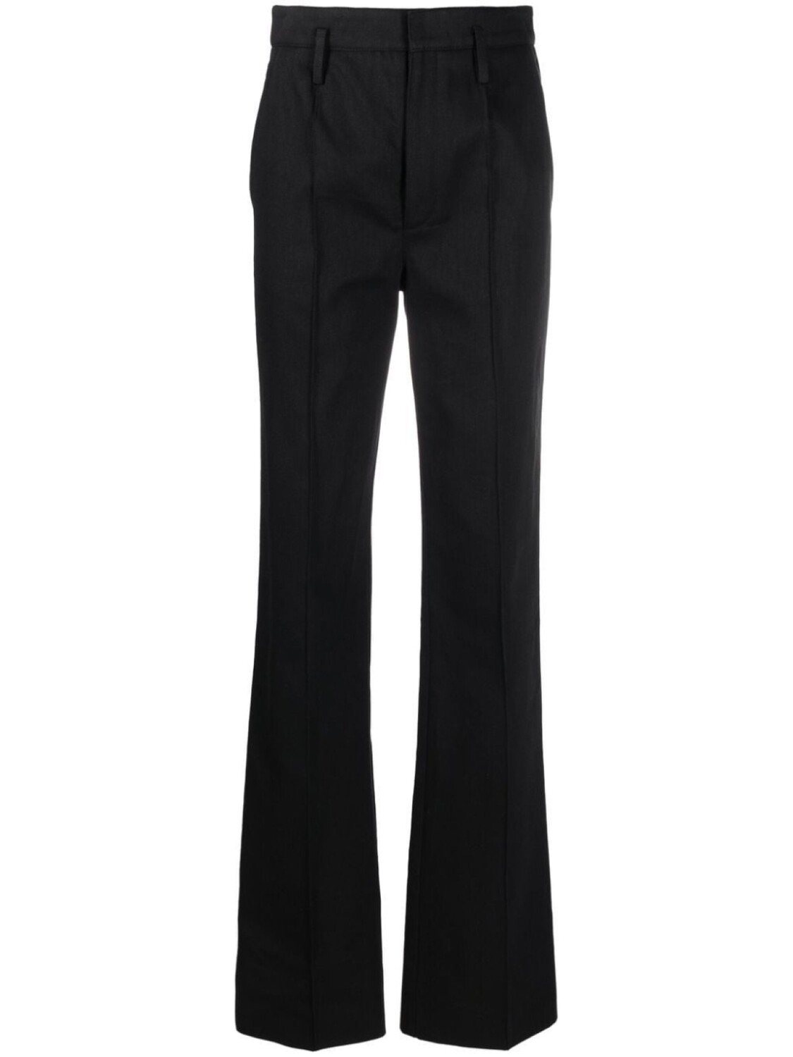 

Saint Laurent прямые брюки с завышенной талией, черный