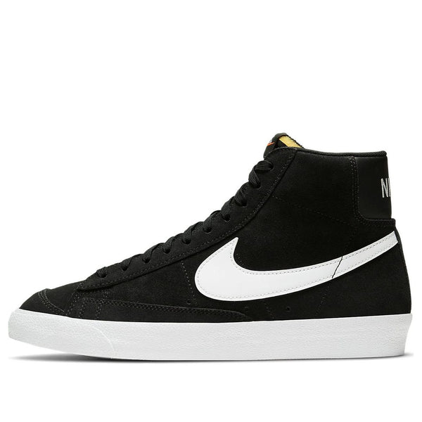 

Кроссовки blazer mid '77 suede 'black white' Nike, черный
