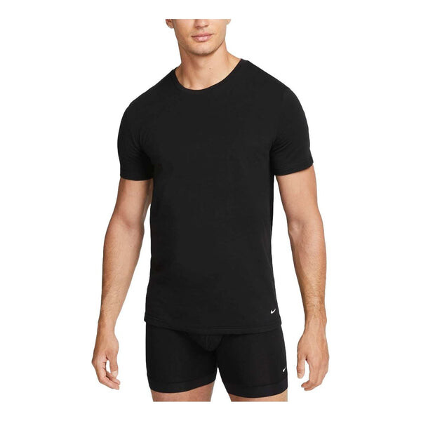 

Футболка dri fit essential cotton stretch slim fit с круглым вырезом майка Nike, черный