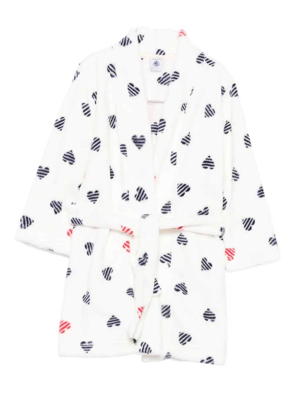 

Халат с поясом и принтом Petit Bateau, белый