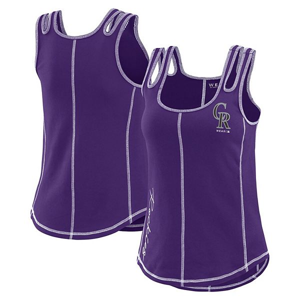 

Женский топ Colorado Rockies с контрастной строчкой Wear By Erin Andrews