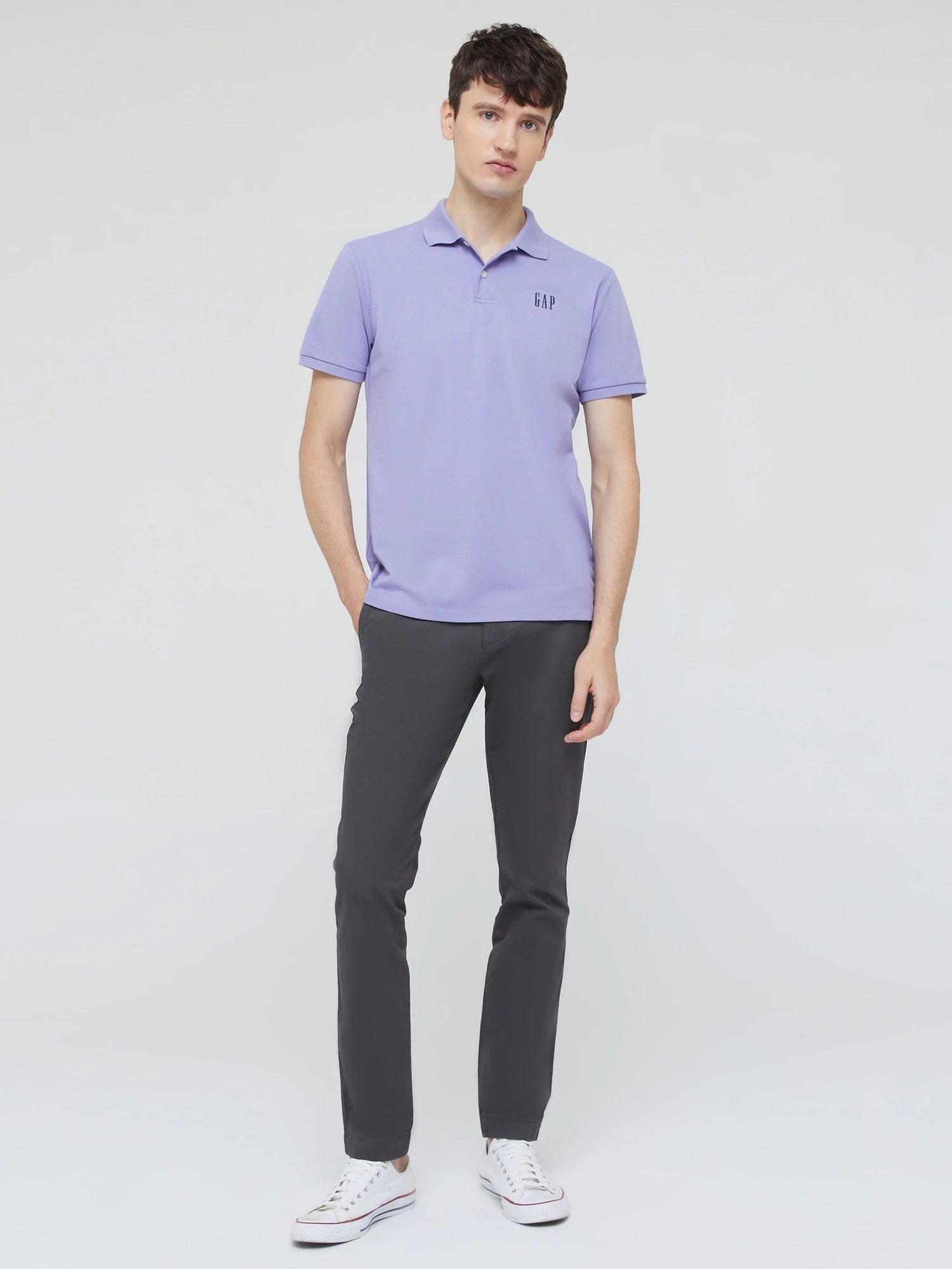 Брюки Gapflex Essential Khaki Skinny Fit Gap, SOFT_BLACK — фото 3