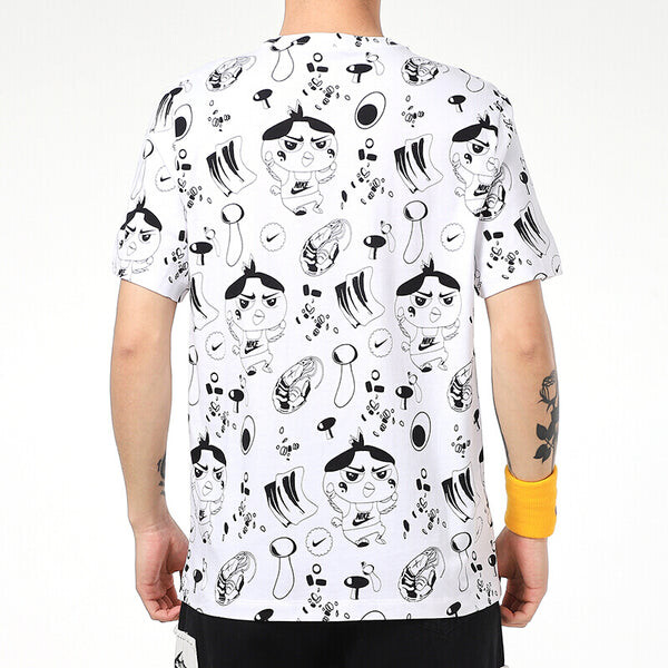 Футболка Nike Cartoon Pattern Full Print Sports Short Sleeve White, мультиколор — фото 3