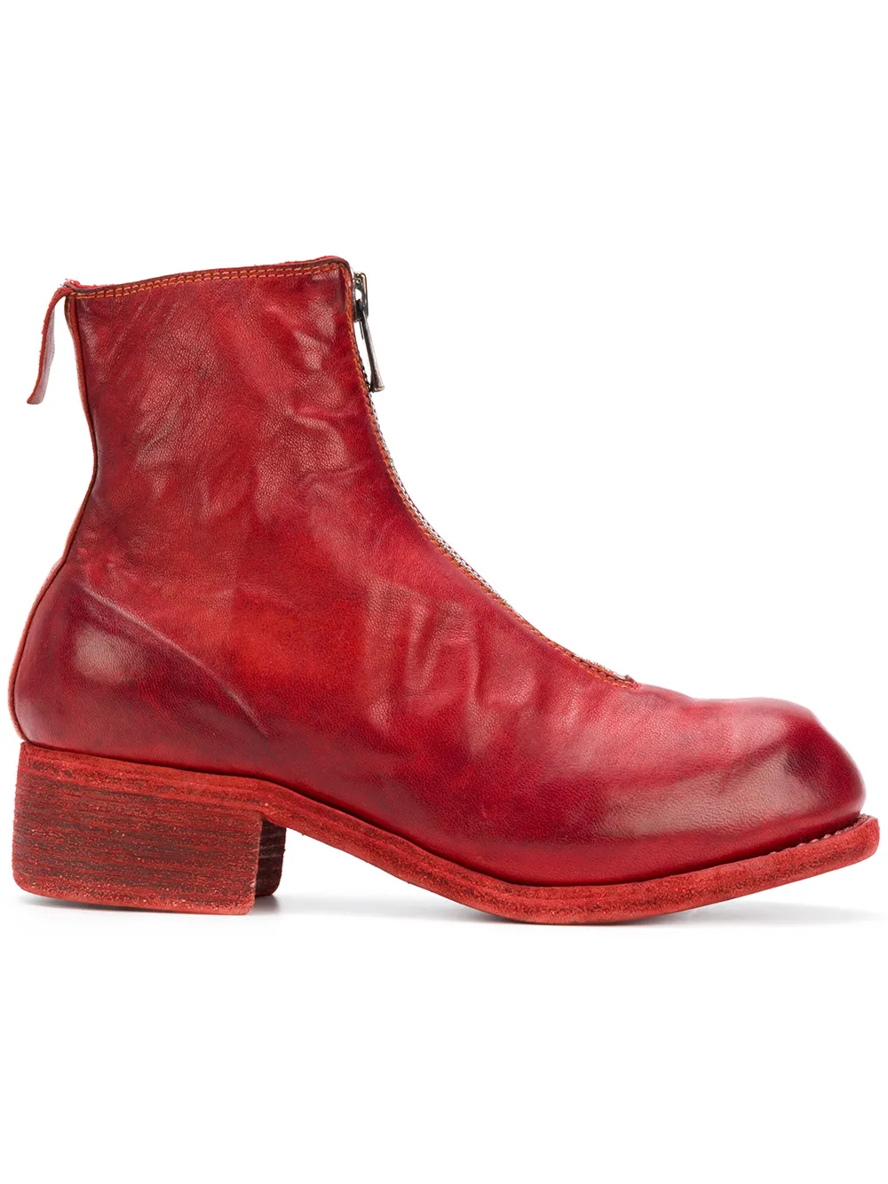 Ботинки на молнии Guidi, красный