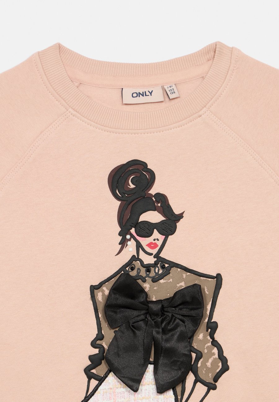 Толстовка ONLY GIRLS KOGLABINET O NECK, Rose Smoke/Light Pink — фото 3