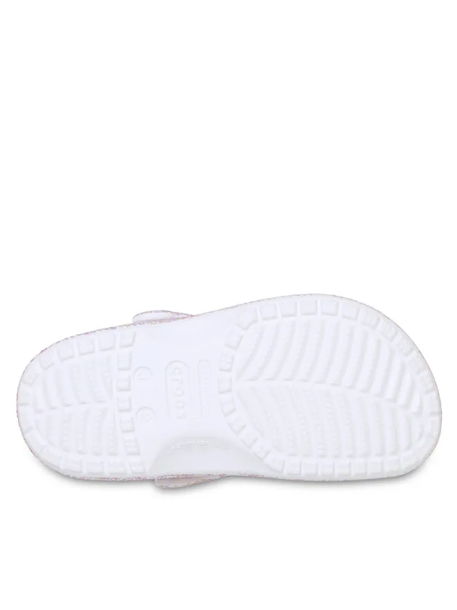 Crocs Классические фантазийные сабо с блестками, модель K 212561, белые — фото 4